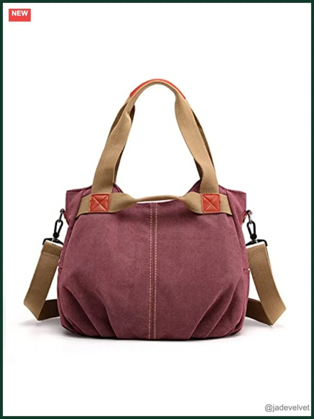 Canvas Handbag Tote Purse Crossbody Satchel with Shoulder Strap